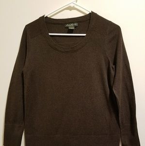 Eddie Bauer brown sweater shirt
